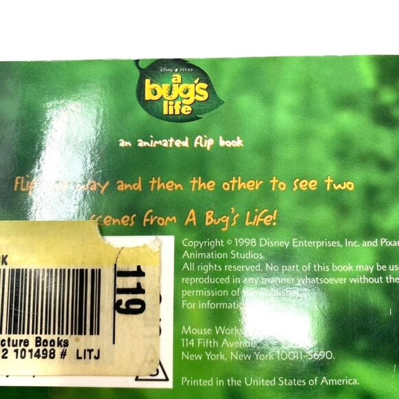 Disney's A Bug's Life 1998 An Animated Flip Book 2 Movie Scenes - Picture 8 of 9